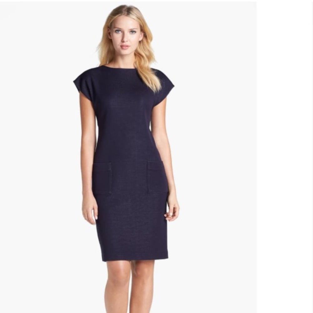 Misook 'Ina' Cap Sleeve Knit Dress